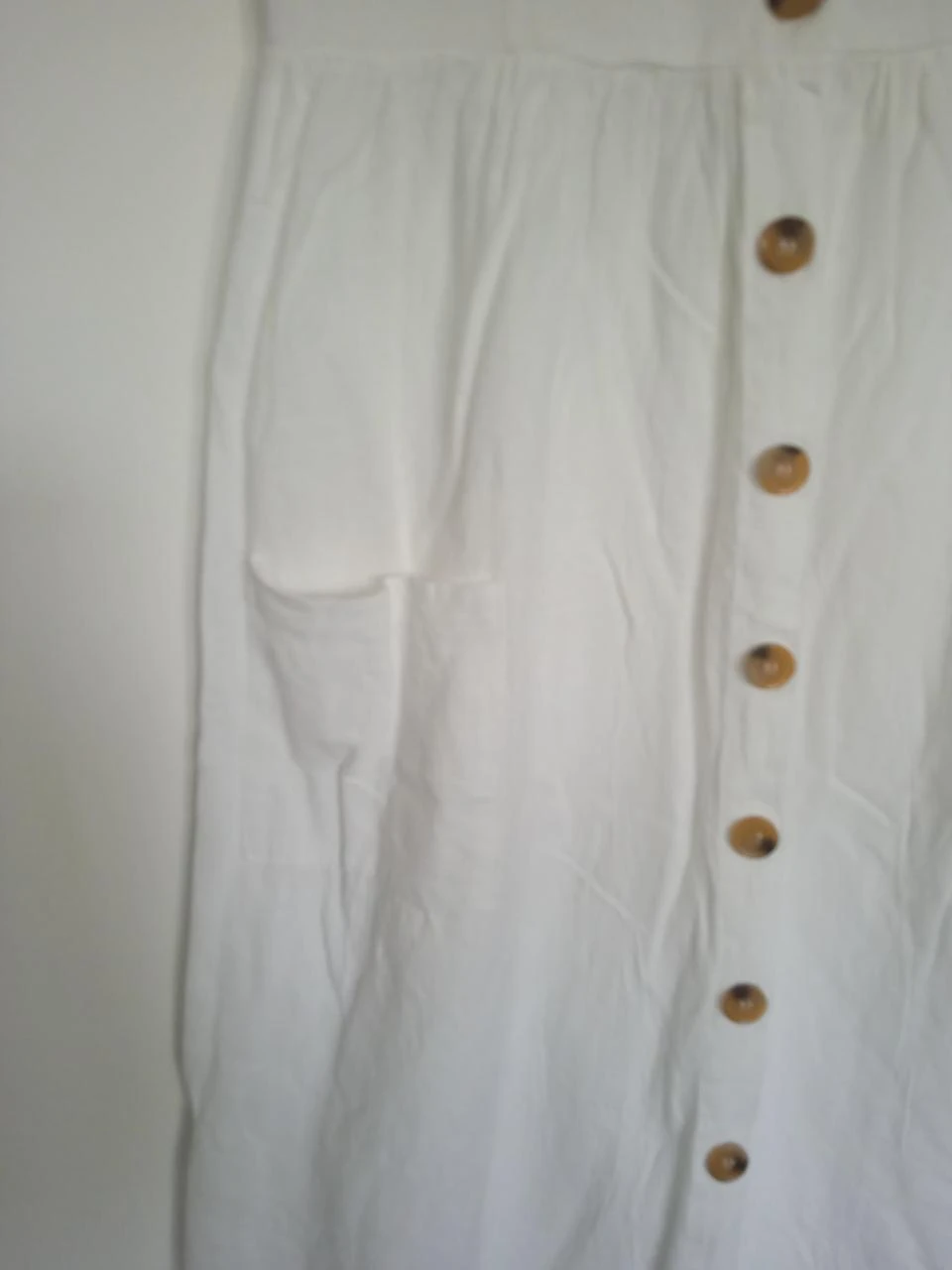 Vestido de verano blanco medio largo, midi, longitud hasta la rodilla talla 38 – photo 2